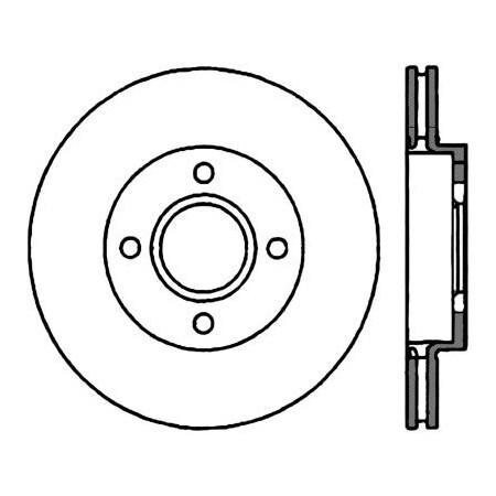 Centric StopTech Cryostop Premium High Carbon Rotor; Front, StopTech 125.61071CRY